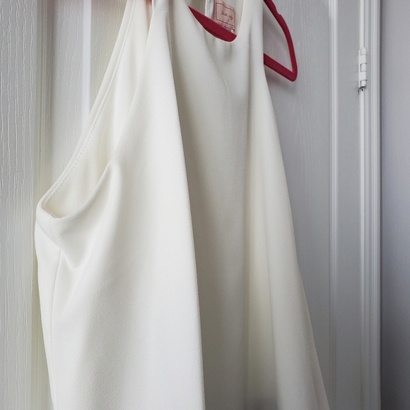 WOMENS WHITE/BLACK HALTER JUMPSUIT - Picture 10 of 12